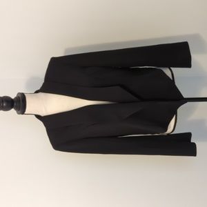 Black Blazer Angled Hemline Size XL Lightly Padded Shoulders